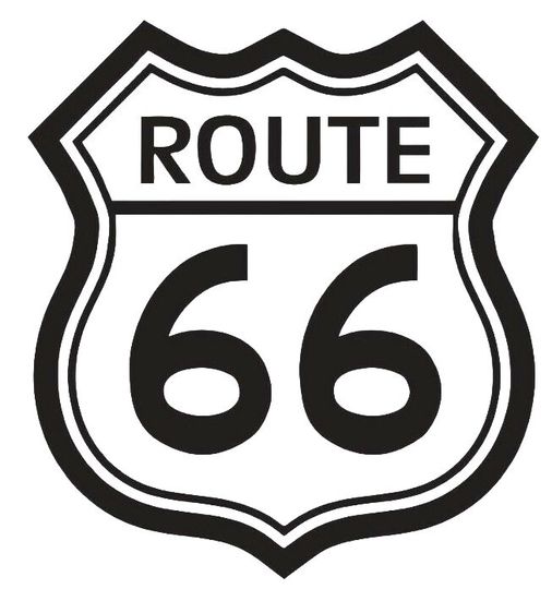 Route 66 Vinyl Decal Window Sticker Driving