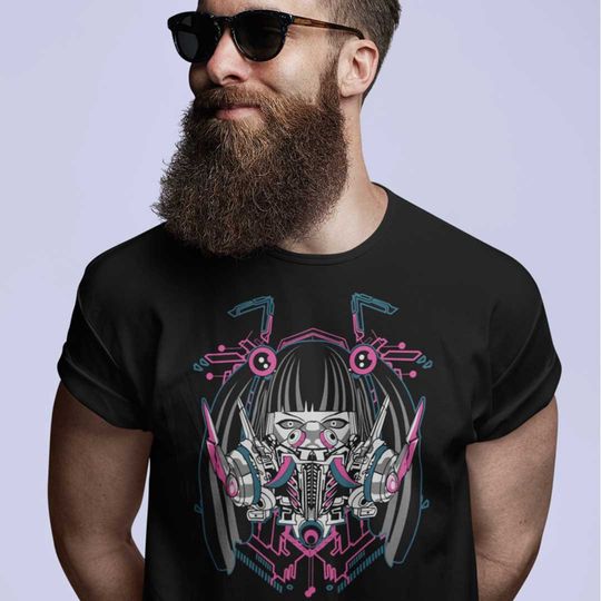 Anime Cyber Girl T-Shirt, Anime T-Shirt