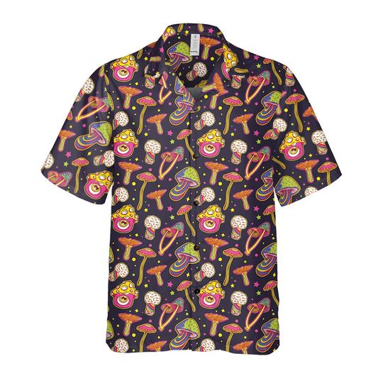 Trippy Mushroom Hawaiian Shirt