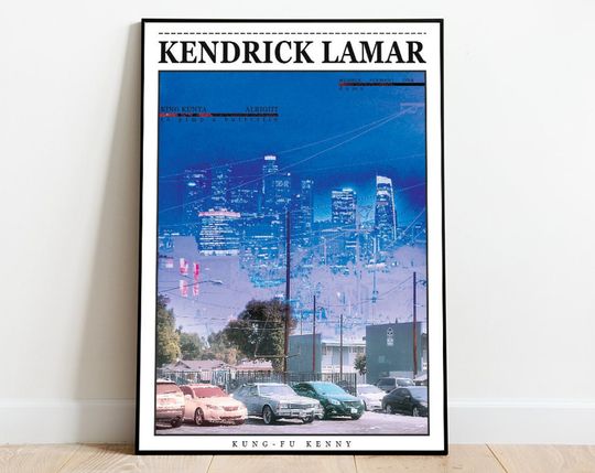Kendrick Lamar Poster  Music Wall Art, Kendrick Lamar Print  Music Poster