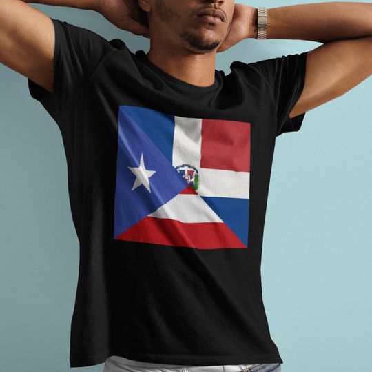 Puerto Rico Dominican Republic DR Flag Shirt