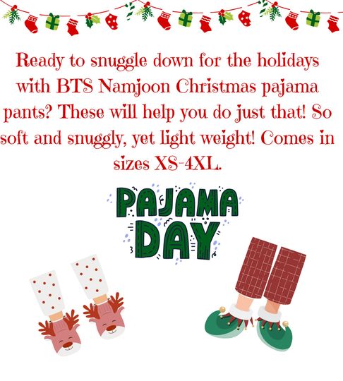 BTS Inspired Namjoon Christmas Women's Pajama Pants
