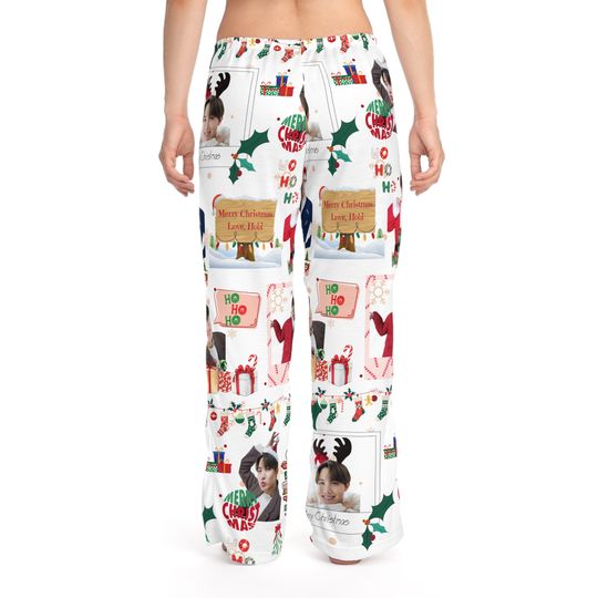 BTS Hobi Christmas Pajama Pants, Holiday kpop pajama pants