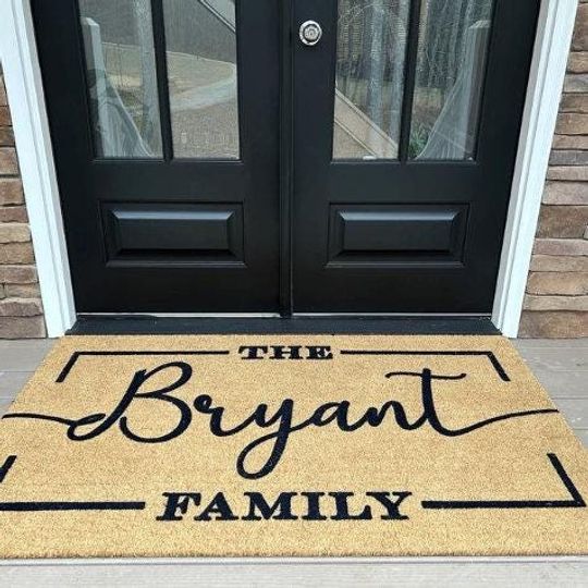 Coir Doormat Custom Welcome Mat for Weddings  Real Estate