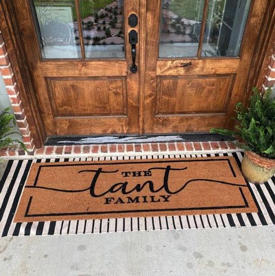 Coir Doormat Custom Welcome Mat for Weddings  Real Estate