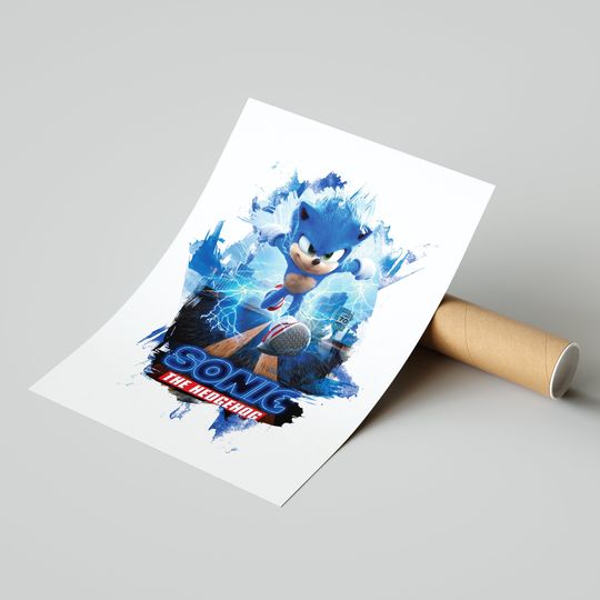 Sonic The Hedgehog Poster, Sonic Poster