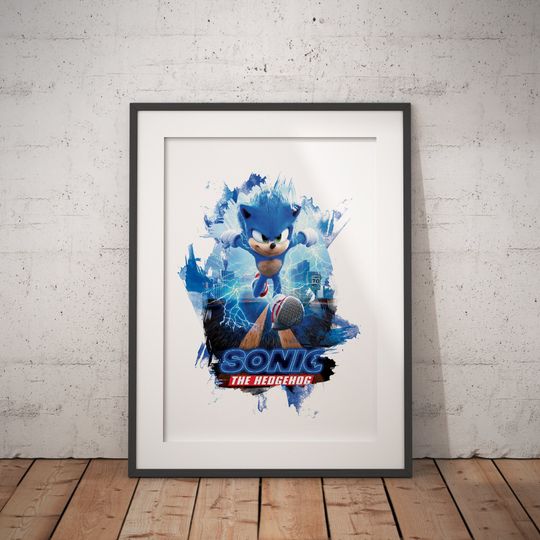 Sonic The Hedgehog Poster, Sonic Poster