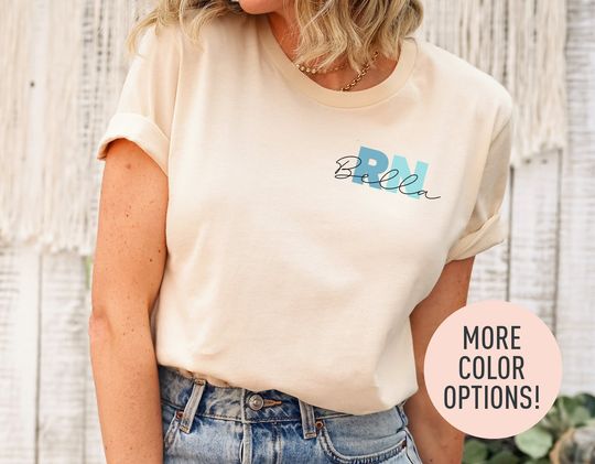 Personalized RN Shirt, Custom Registered Nurse Name Shirt