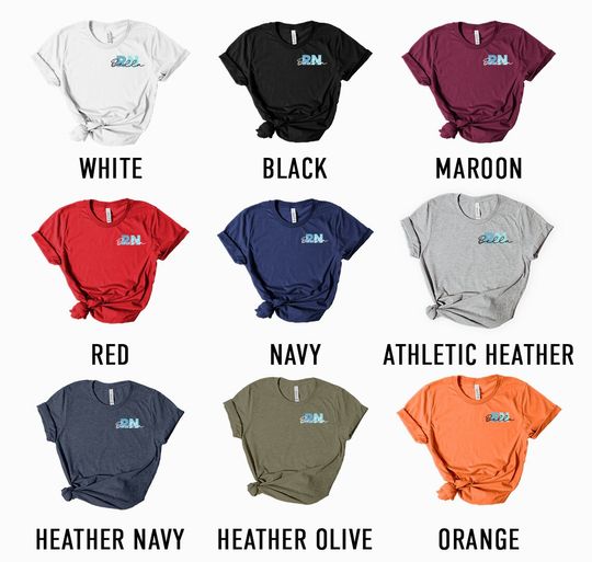 Personalized RN Shirt, Custom Registered Nurse Name Shirt