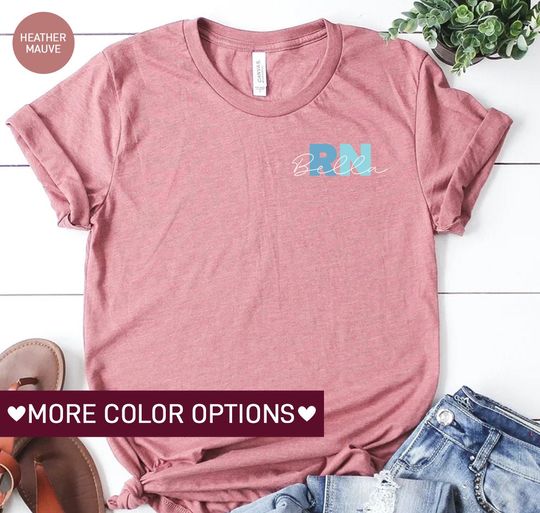 Personalized RN Shirt, Custom Registered Nurse Name Shirt
