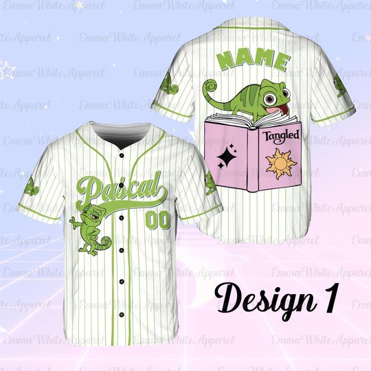 Tangled Pascal Sidekick Baseball Jersey Disney Pascal Chameleon Friend Shirt