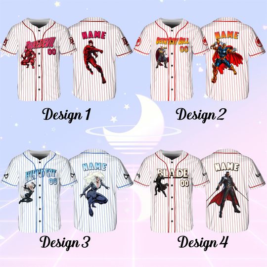 Marvel Anti Heroes Baseball Jersey, Marvel Deadpool Jersey, Marvel Red Hulk Jersey