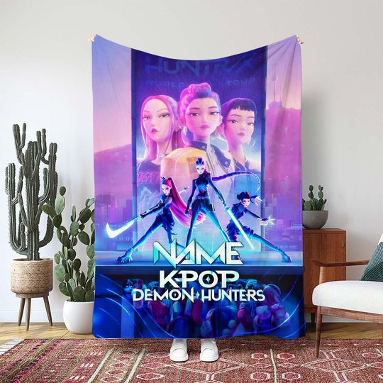 Custom Fleece Blanket with Character Pop Star Design