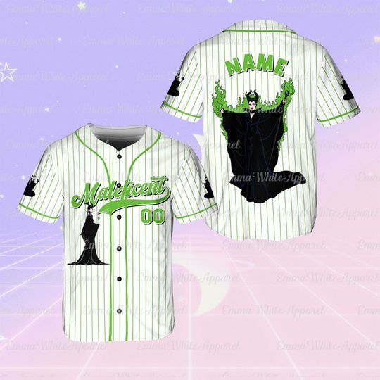 Disney Maleficent Queen Baseball Jersey, Personalized Maleficent Inspired Clothing, Disney Villains Halloween Jersey, Maleficent Movie Shirt