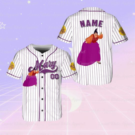 Disney Mary Sanderson Jersey, Hocus Pocus Mary Sanderson Jersey, Disney Sanderson Sisters Halloween Shirt, Disney Witch Halloween Shirt