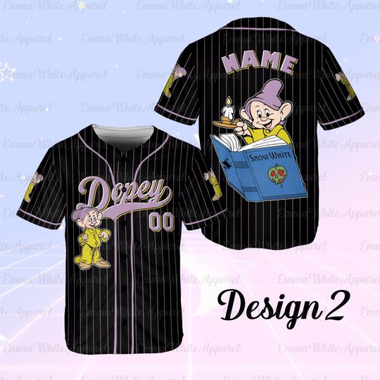 Snow White Dopey Dwarf Baseball Jersey