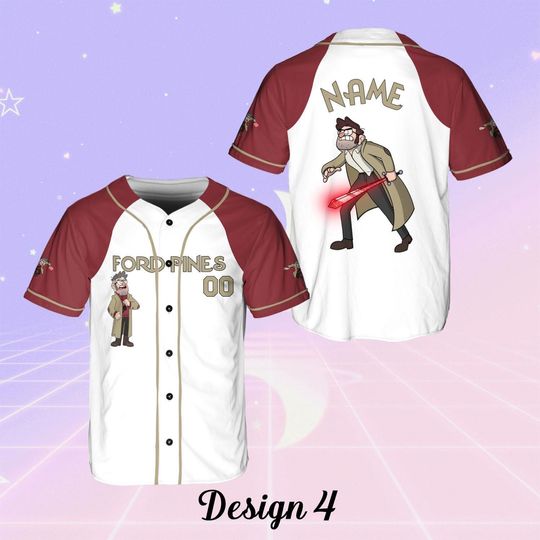 Personalized Name Gravity Falls Jersey, Disney Gravity Falls Characters Jersey, Custom Gravity Falls Baseball Jersey, Disney Team Outfit