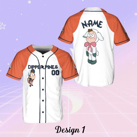 Personalized Name Gravity Falls Jersey, Disney Gravity Falls Characters Jersey, Custom Gravity Falls Baseball Jersey, Disney Team Outfit