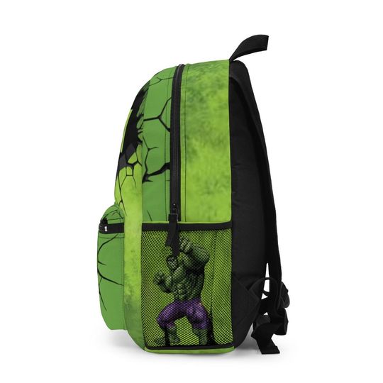 Hulk Backpack Set for Kids, Customizable School Bag, Marvel Travel Backpack for Students