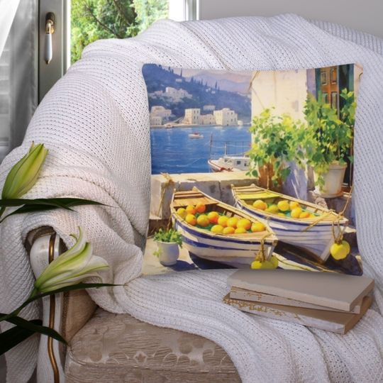 Watercolor Lemon Throw Pillows Abstract  Lemon pillow Citrus Print Pillow