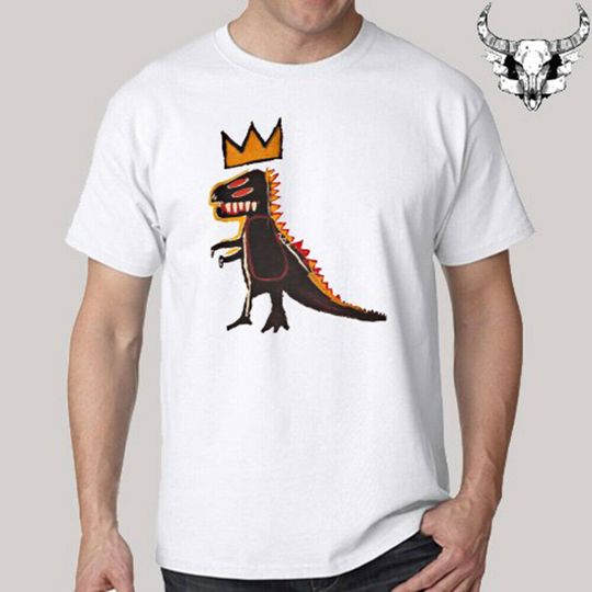 New JeanMichel Basquiat Dinosaur Crown TShirt