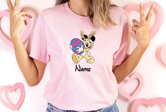 Personalized Mickey Mouse Disney Easter Day Shirt, Easter Day Family Matching Shirt, Lucky Easter Shirt