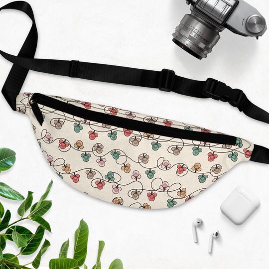 Mouse Ears Christmas Fanny Pack, Disney Christmas Fanny Pack