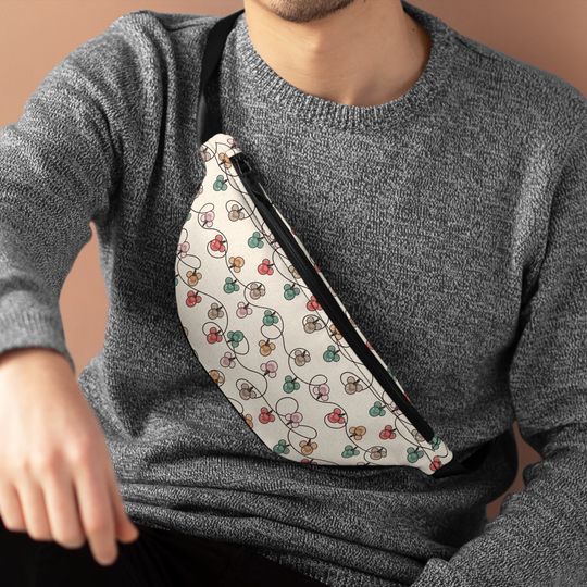 Mouse Ears Christmas Fanny Pack, Disney Christmas Fanny Pack