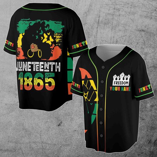 Customize Name Juneteenth Baseball Jersey Shirt