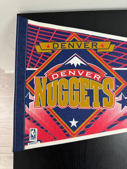Denver Nuggets NBA vintage pennant from 1990s