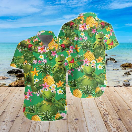 K the frog Hawaii Shirt, Pineapple Tropical Fruit Kermit Frog Hawaiian T-Shirt