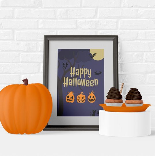 Happy Halloween - printable poster, printable wall art, downloadable print