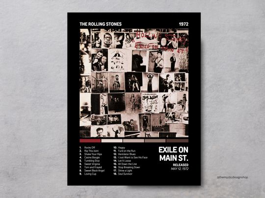 Exile on Main St. // Rolling Stones Album Poster