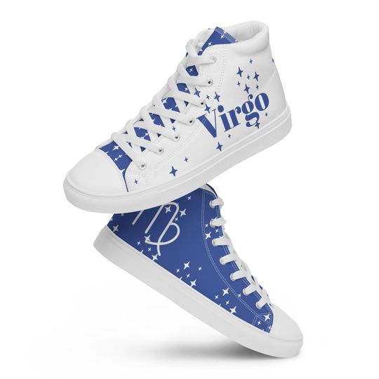 Virgo Sapphire Mens High Top Canvas Shoes