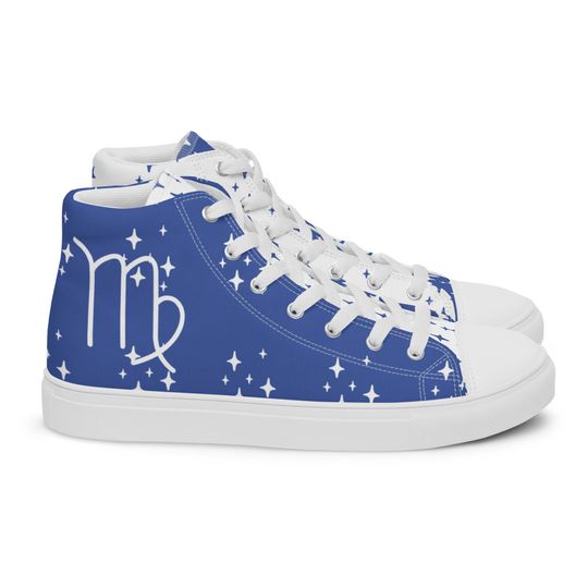 Virgo Sapphire Mens High Top Canvas Shoes