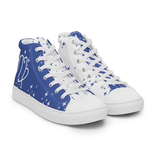 Virgo Sapphire Mens High Top Canvas Shoes