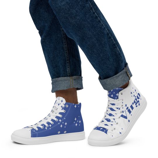 Virgo Sapphire Mens High Top Canvas Shoes