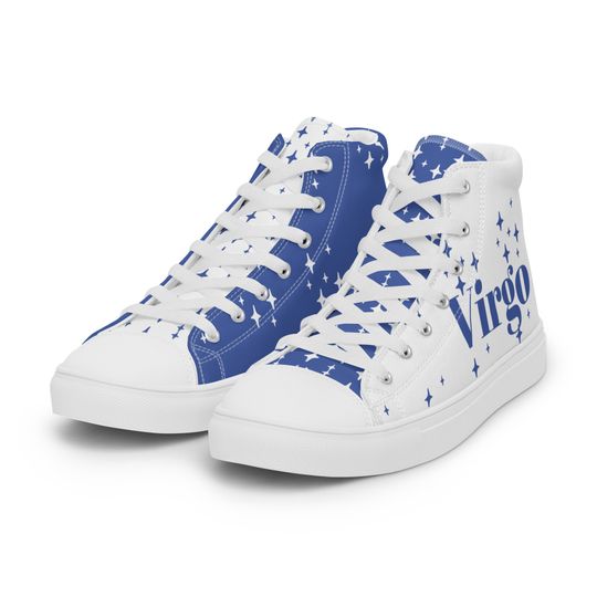 Virgo Sapphire Mens High Top Canvas Shoes