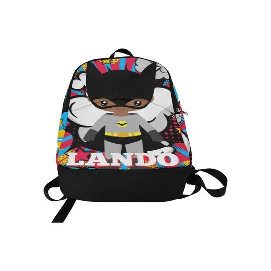 Black Boy Bat Superhero Backpack, Theme Park Backpack, Disney World Backpack