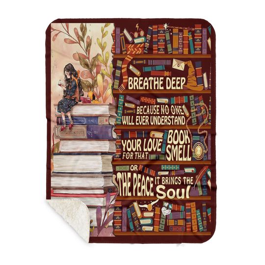 Vintage Bookshelf Woven Throw Blanket: Retro Reading Tapestry