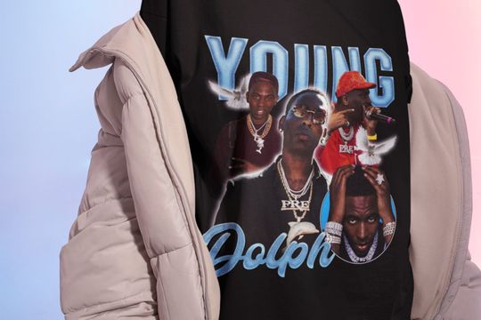 Young Dolph Hip Hop Vintage Style Heavy Cotton Tee Vintage Young Dolph King of Memphis Shirt, Rap Hip Hop Shirt