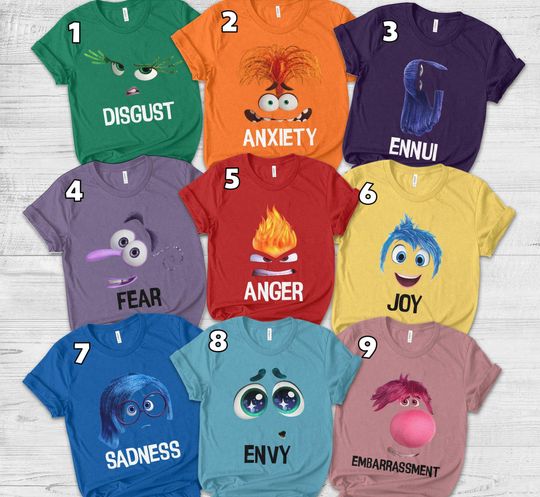 Disney Halloween Inside Out 2 Shirt, Inside Out Halloween Character Shirt