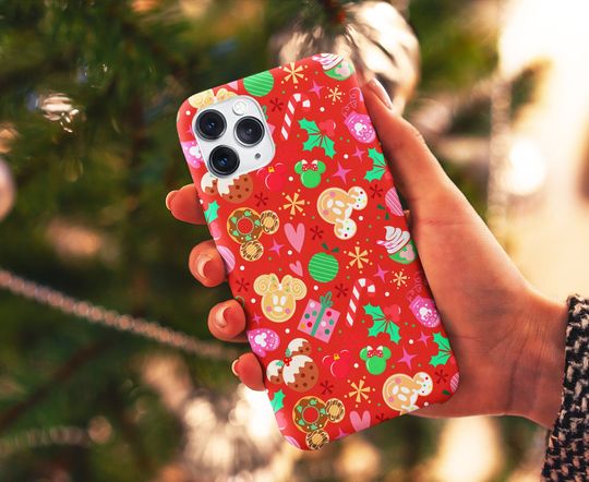 Mickey Christmas Impact-Resistant iPhone Case, Disneyland & Disneyworld Phone Case