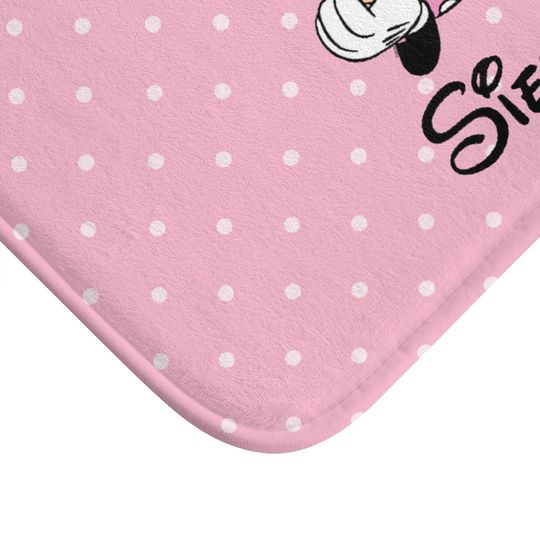 Personalized Minnie Mouse Disney Bath Mat, Disney Bathroom Decor