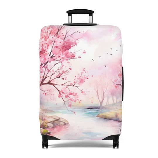 Beautiful Cherry Blossom Luggage Cover,