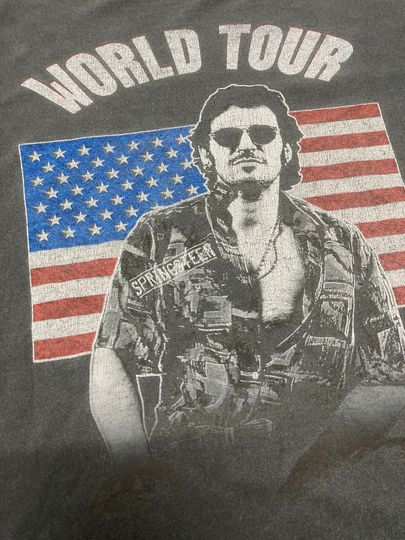 Vintage 90s BRUCE SPRINGSTEEN World Tour 80s Rock n' Roll Folk Rock Shirt