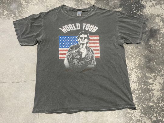 Vintage 90s BRUCE SPRINGSTEEN World Tour 80s Rock n' Roll Folk Rock Shirt