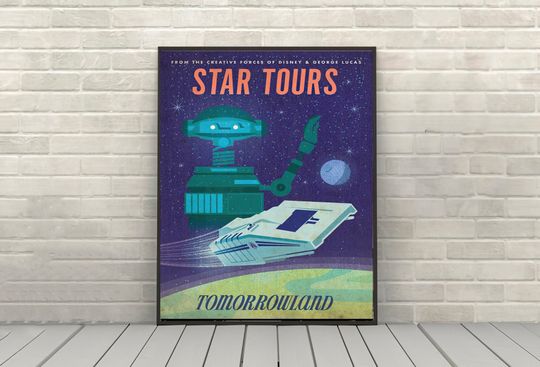 Star Tour Poster Star Wars Poster Disney Attraction posters Tomorrowland Poster