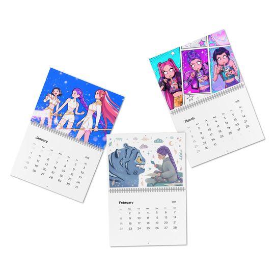 Kpop Demon Hunters Wall Calendar 2026 | Gift for girls