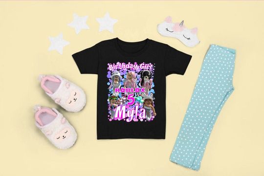 Pink Roblox Party Favors Shirt, Girl Roblox Tshirt